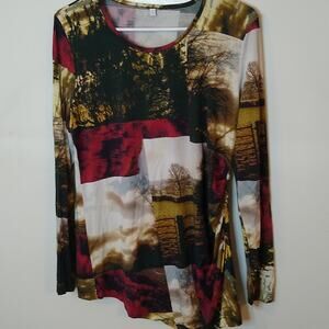 Landscapes women's size 38 long sleeve t-shirt.